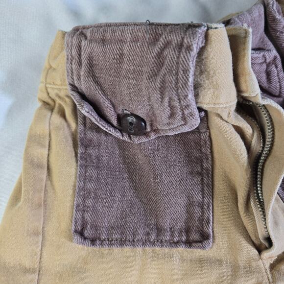 Vintage 2T Girls Pants Jack Tar Togs Plaid Beige Brown Button Pocket Pant 1970s - Picture 11 of 14